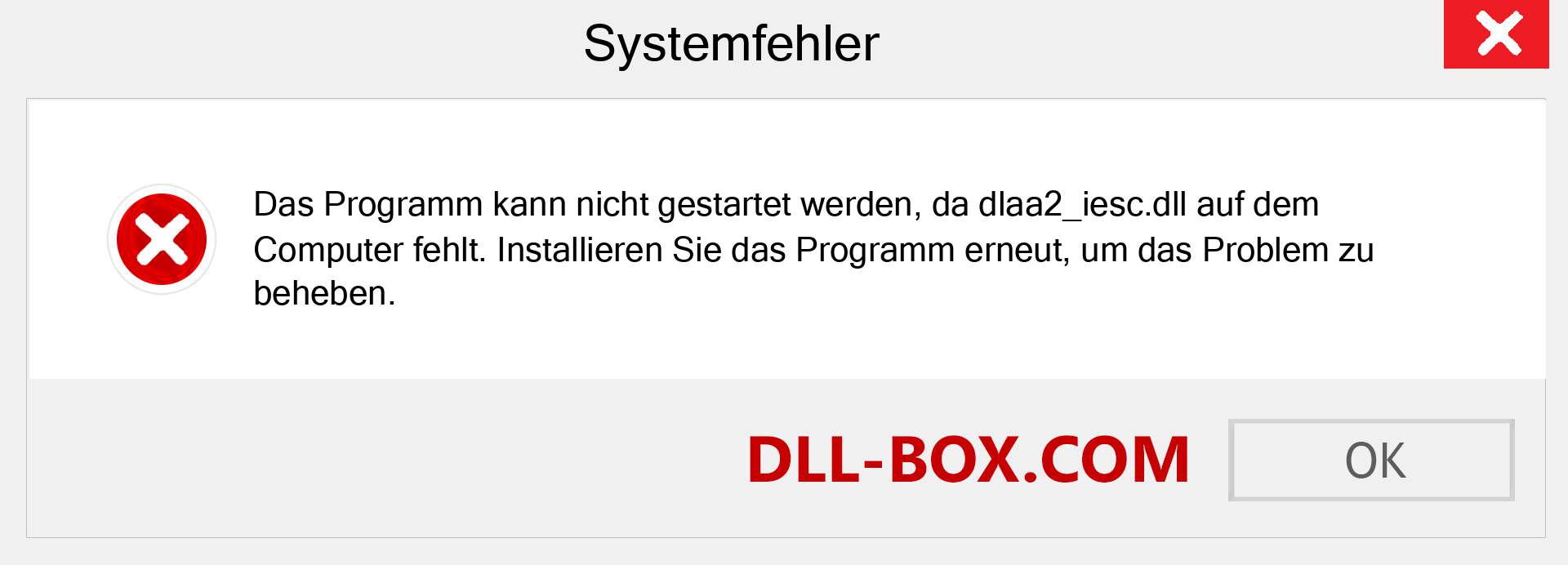 dlaa2_iesc.dll-Datei fehlt?. Download für Windows 7, 8, 10 - Fix dlaa2_iesc dll Missing Error unter Windows, Fotos, Bildern