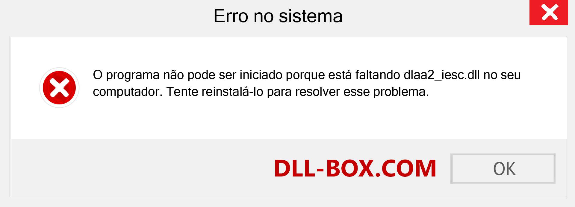 Arquivo dlaa2_iesc.dll ausente ?. Download para Windows 7, 8, 10 - Correção de erro ausente dlaa2_iesc dll no Windows, fotos, imagens